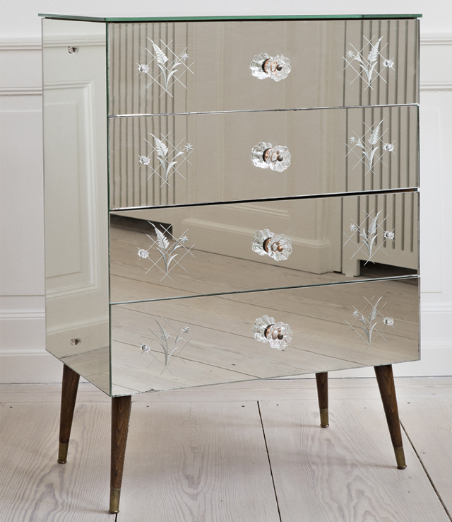 commode miroir vintage